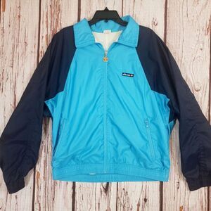 Ellesse Vintage 1970s Track Jacket Blue Mens Made in Italy Lined Full Zip Large